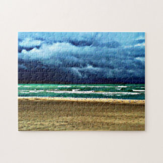 Stormy Weather Beach Scene Puzzle Pussel
