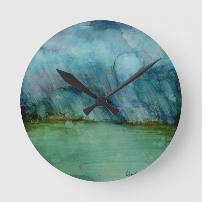 Stormy Weather Rund Klocka (Framsida)