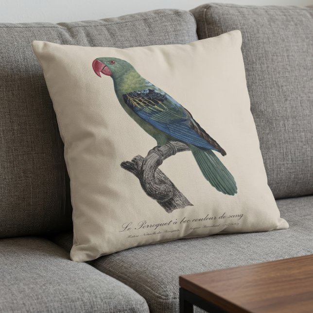 Stornäbbad parakit, Tanygnathus megalorynchos Kudde (Great-Billed Parrot, Tanygnathus Megalorynchos. Throw Pillow)