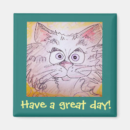 Storögd kattmagnet - blå magnet