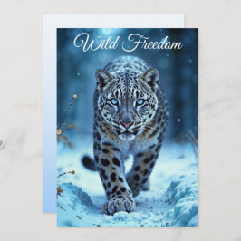 Storögd rovdjur i snö leopard inbjudningar