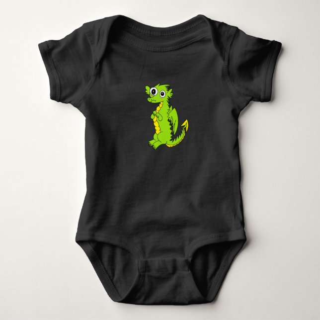 Storögd Tecknad Drakbaby Top T Shirt (Framsida)