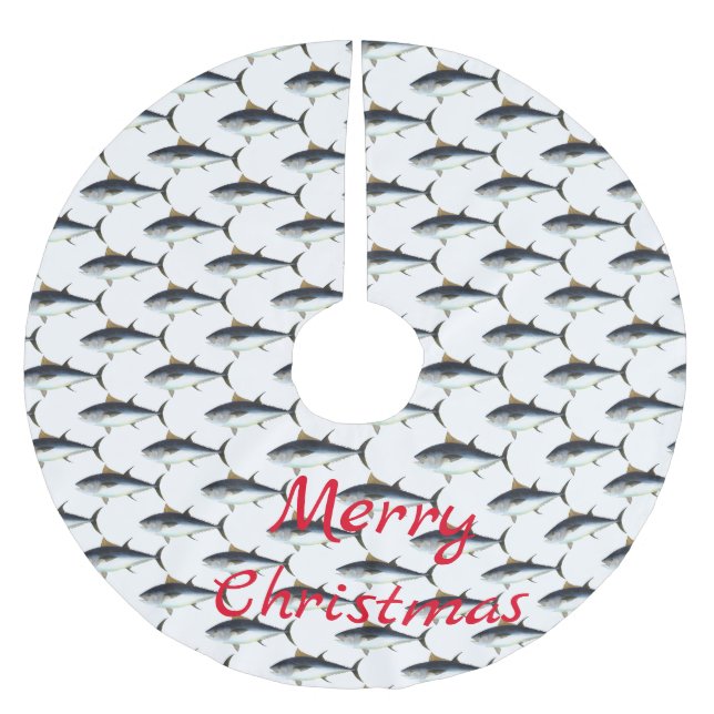 Storögd tonfisk Stil Thunder_Cove Julgransmatta Borstad Polyester (Framsidan)