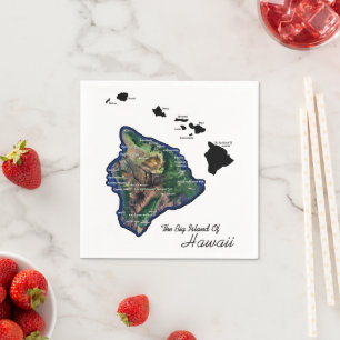 Storön Hawaii med Hawaiiöarna Pappersservett