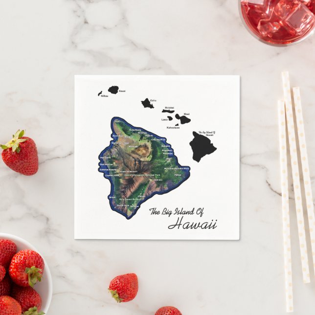 Storön Hawaii med Hawaiiöarna Pappersservett (Insitu)