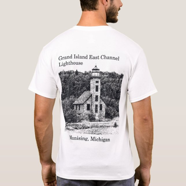 Storön Öster Channel Lighthouse 2-sidig skjorta T Shirt (Baksida)