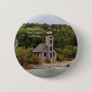 Storön Öster Channel Lighthouse-knapp Knapp