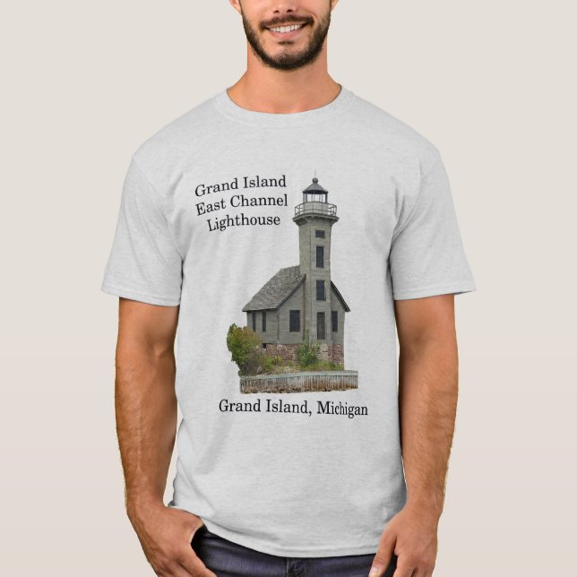 Storön Öster Channel Lighthouse-ljusskjorta T Shirt (Framsida)