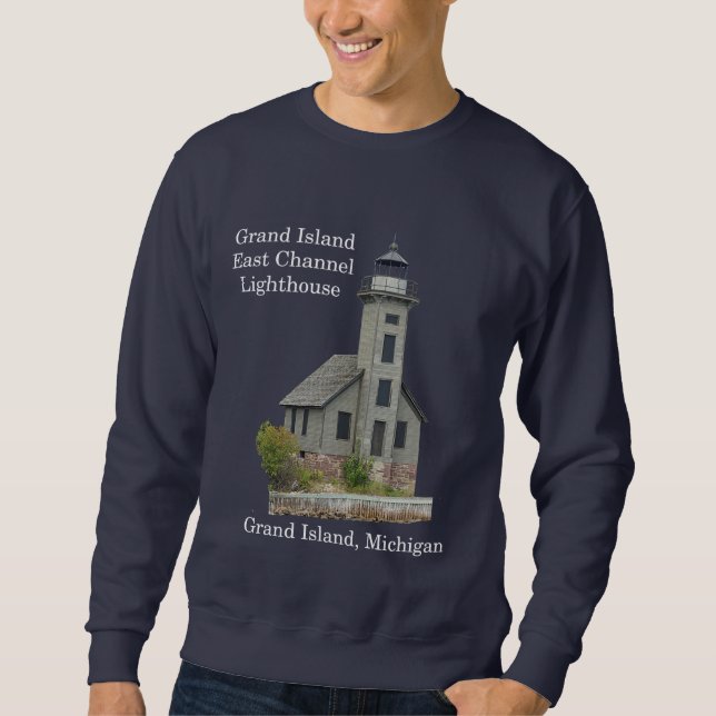 Storön Öster Channel Lighthouse mörk shirt Lång Ärmad Tröja (Framsida)