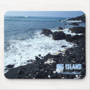 Storöns svarta sandstrand Hawaii mousepad Musmatta