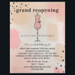 Storöppning Boutique Store-Abstrakt  Reklamblad<br><div class="desc">Illustration av ett klänningsformulär över en abstrakt med persikofärgad rosa färg. Anpassa texten.</div>