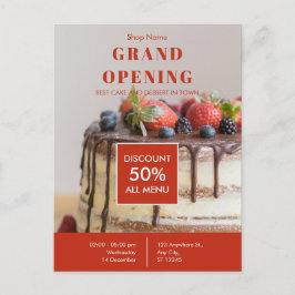 Storöppning för det lilla företaget Cake Bakery Sm Vykort