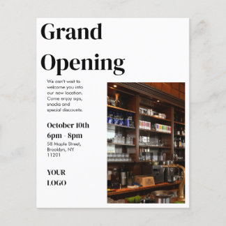 Storöppningsflyer | Minimal Flygblad