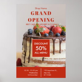 Storöppningsflyg för små företag i Cake Bakery Sma Poster