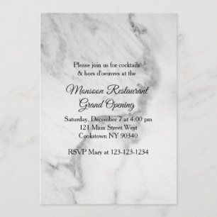 Storöppningsmarmor för restauranger inbjudningar