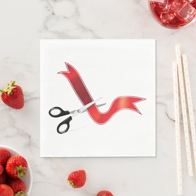 Storöppningssaxar i Firande Pappersservett (Skapare uppladdad)