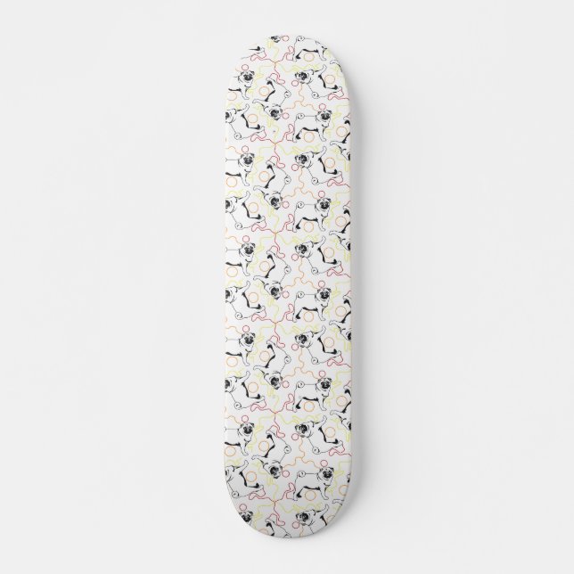 Större än alla mopsar! mini skateboard bräda 18,5 cm (Framsida)