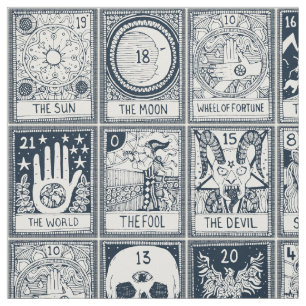 Större arcana tarot indigo vävnad tyg