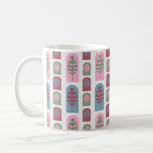 Större Art Deco Träd Kaffemugg