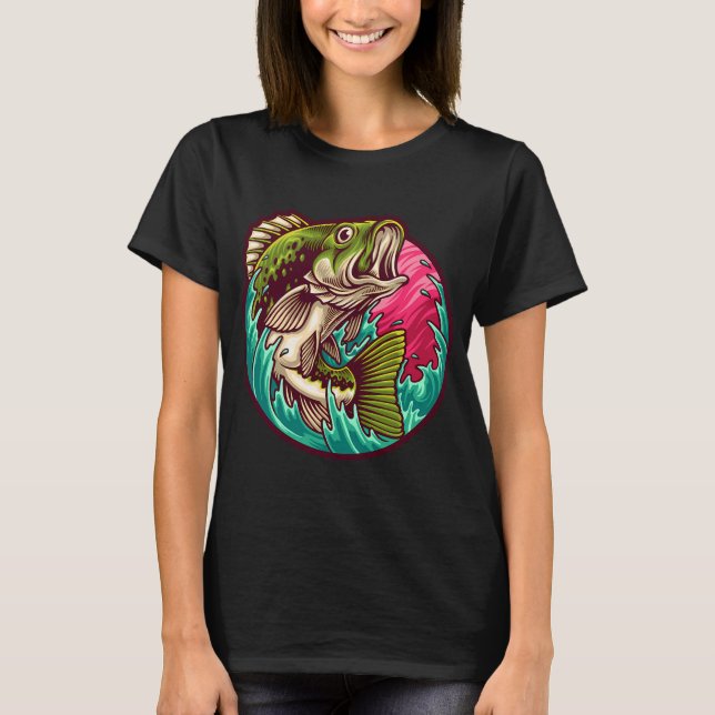 Större bassfiske t shirt (Framsida)