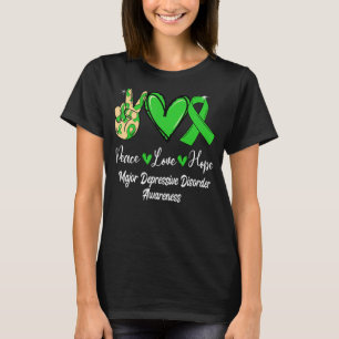 Större depressionsstörning MDD Peace Kärlek Hope G T Shirt