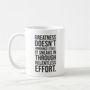 Större - Framgång, hetsig motivation Kaffemugg