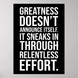 Större - Framgång, hetsig motivation Poster