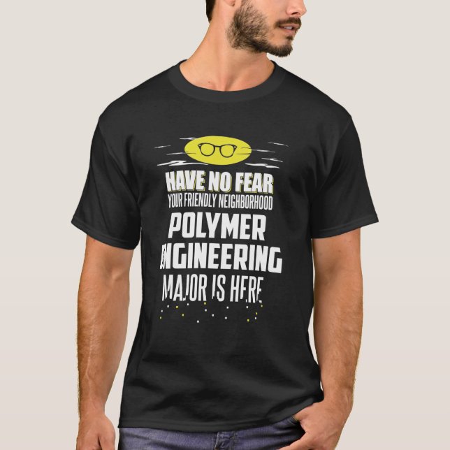 Större grafik för toppen Polymer Engineering - har T Shirt (Framsida)