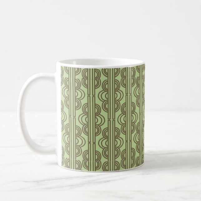 Större Grönt Oval-kedjor Kaffemugg (Vänster)