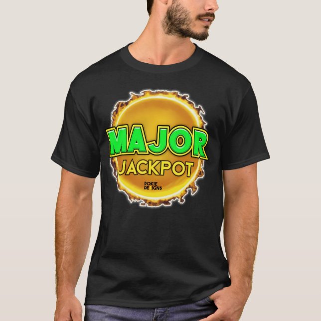 Större Jackpot-design - Pokie-design T Shirt (Framsida)