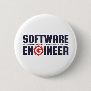Större Software Ingenjör Humor Knapp