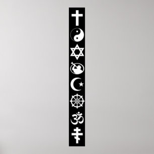 STÖRRE SYMBOLER FÖR VÄRLDENS RELIGIONER POSTER