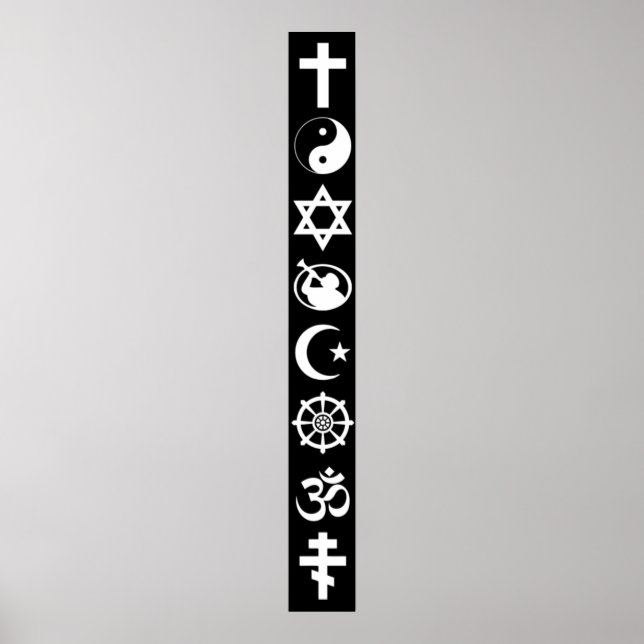 STÖRRE SYMBOLER FÖR VÄRLDENS RELIGIONER POSTER (Framsidan)