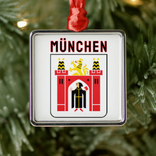 Större vapen för München Julgransprydnad Metall
