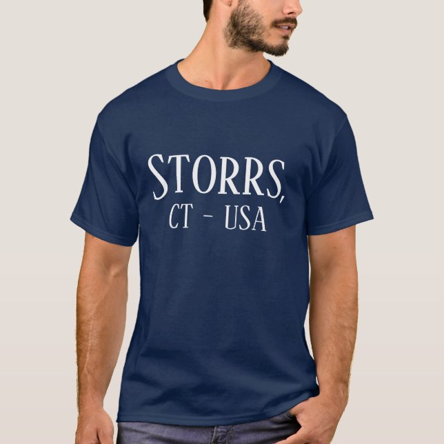 Storrs, CT USA 1-Sided Tee Shirt (Framsida)