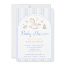 Storsintraditionell Gunghäst Baby Boy Shower-inbju