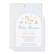 Storsintraditionell Gunghäst Baby Boy Shower-inbju