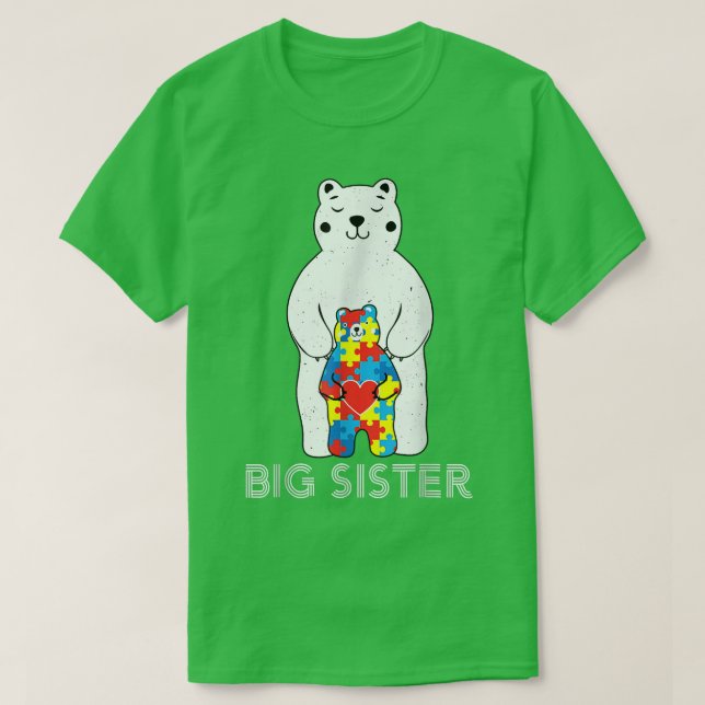 Storsister Bear Autism Awareness T Shirt (Design framsida)