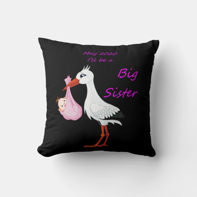 Storsister Dekorativ kudde Baby Stork maj 2020 (Framsida)
