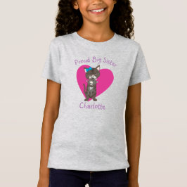 Storsister Grått Cat Personlig T-Shirt