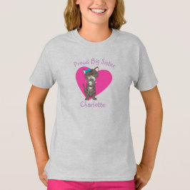 Storsister Grått Cat Personlig T-Shirt