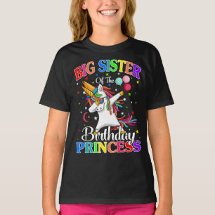 Storsister på födelsedag Princess Unicorn T Shirt