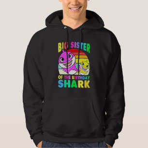 Storsister på födelsedagen Shark Big Sister Matchi Hoodie