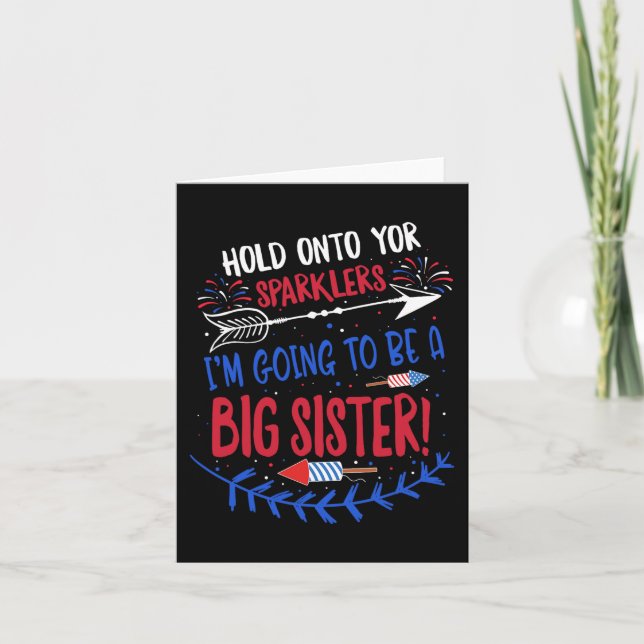 Storsister Sparkler 4:e Graviden i juli Kort (Framsida)