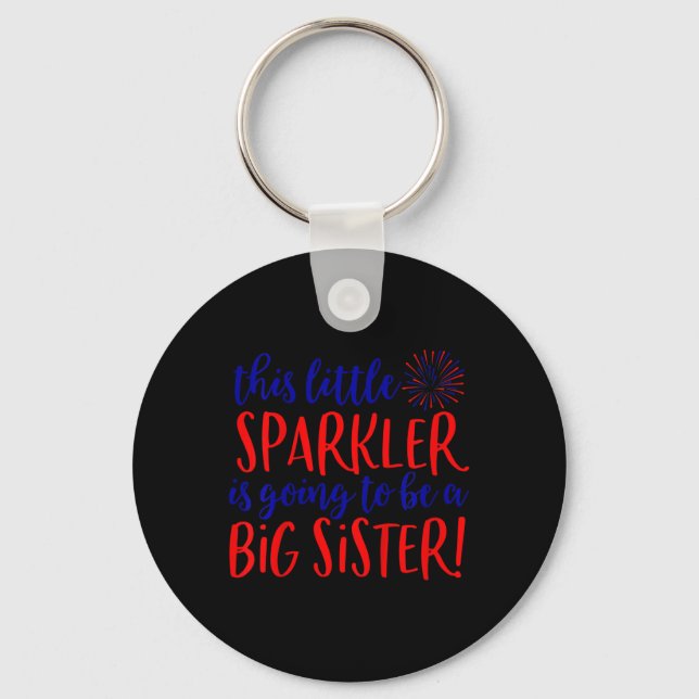 Storsister Sparkler 4:e Graviden i juli Nyckelring (Framsida)