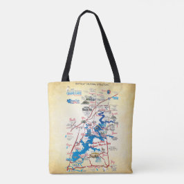 StorSjö OK-dimensionalen karta 20z Tote Bag Tygkasse