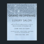 Storskalig återöppning av blå Gnistra Glitter Salo<br><div class="desc">Glam Baby blue Ombre Gnistra och Glitter Grand Reöppning Glam Luxury Hair Salon, Beauty Store, Eyelash, Nagel, Makeup, Microblading, Hair Stylist, Lash, Hair Stylist eller Make Up Artist Business Flyer med anpassningsbar lägger till namn och returadress för ditt företag. Den här enkla, moderna och elegant personligen är en perfekt för...</div>