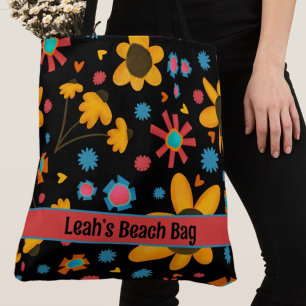 Storskalig Daisy Boho Inspiritivity Tote Bag Tygkasse