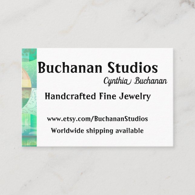 Storskalig EU-anpassning av texten Kvinnograb uppm Visitkort (Framsida)