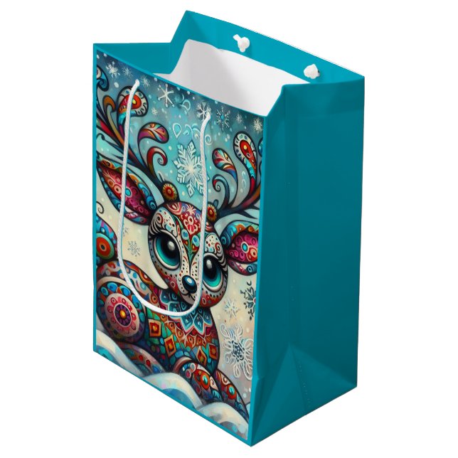 Storskalig folkkonst för julrenar i Ögon (Framsidan Vinklad)